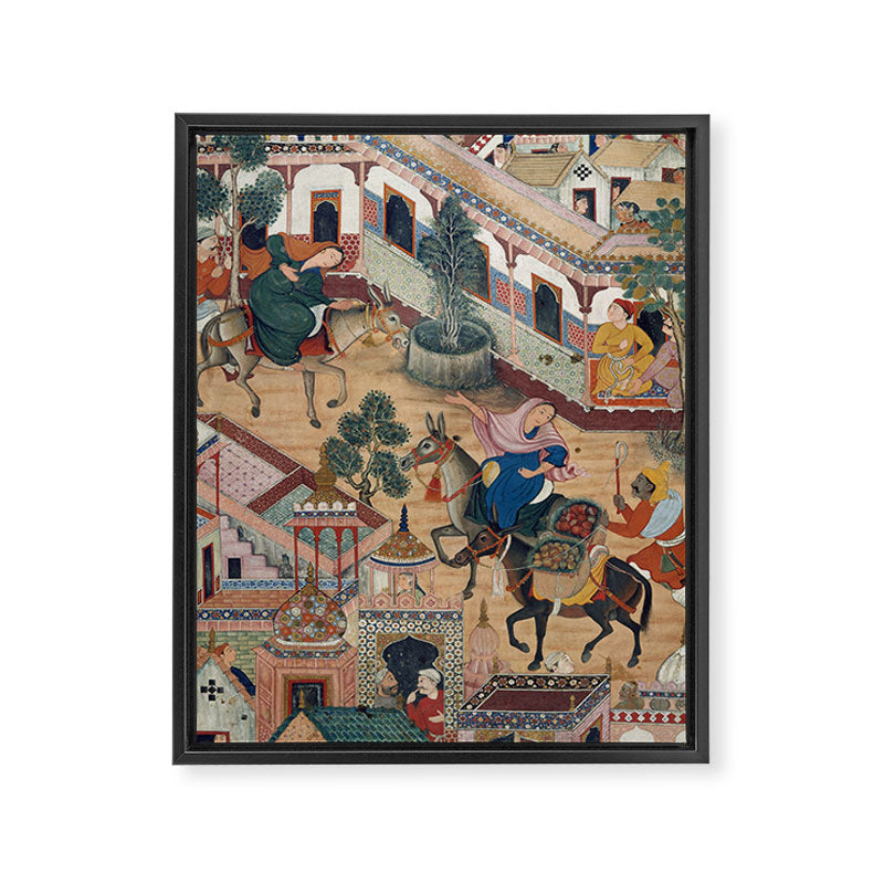 Antique Persian Art Framed Canvas Print Gallery Image 6