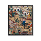 Antique Persian Art Framed Canvas Print Gallery Image 6