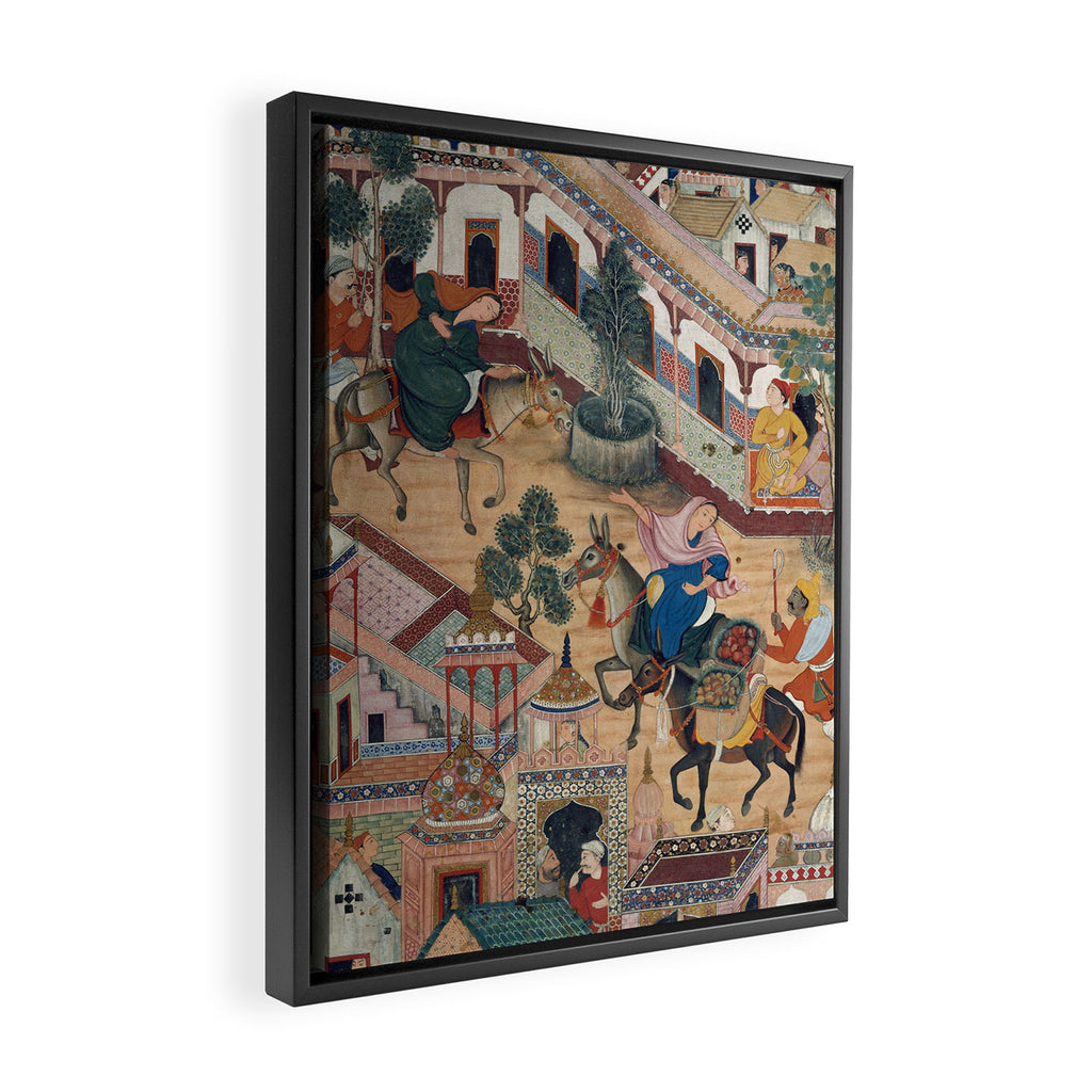 Antique Persian Art Framed Canvas Print Gallery Image 2