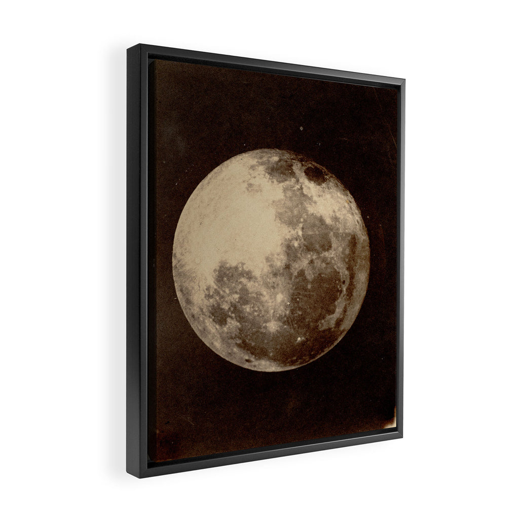 Antique Photo Of The Moon Framed Canvas Print Gallery Image 2