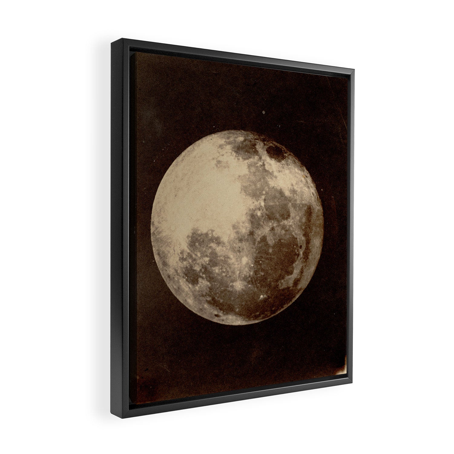 Antique Photo Of The Moon Framed Canvas Print Gallery Image 2