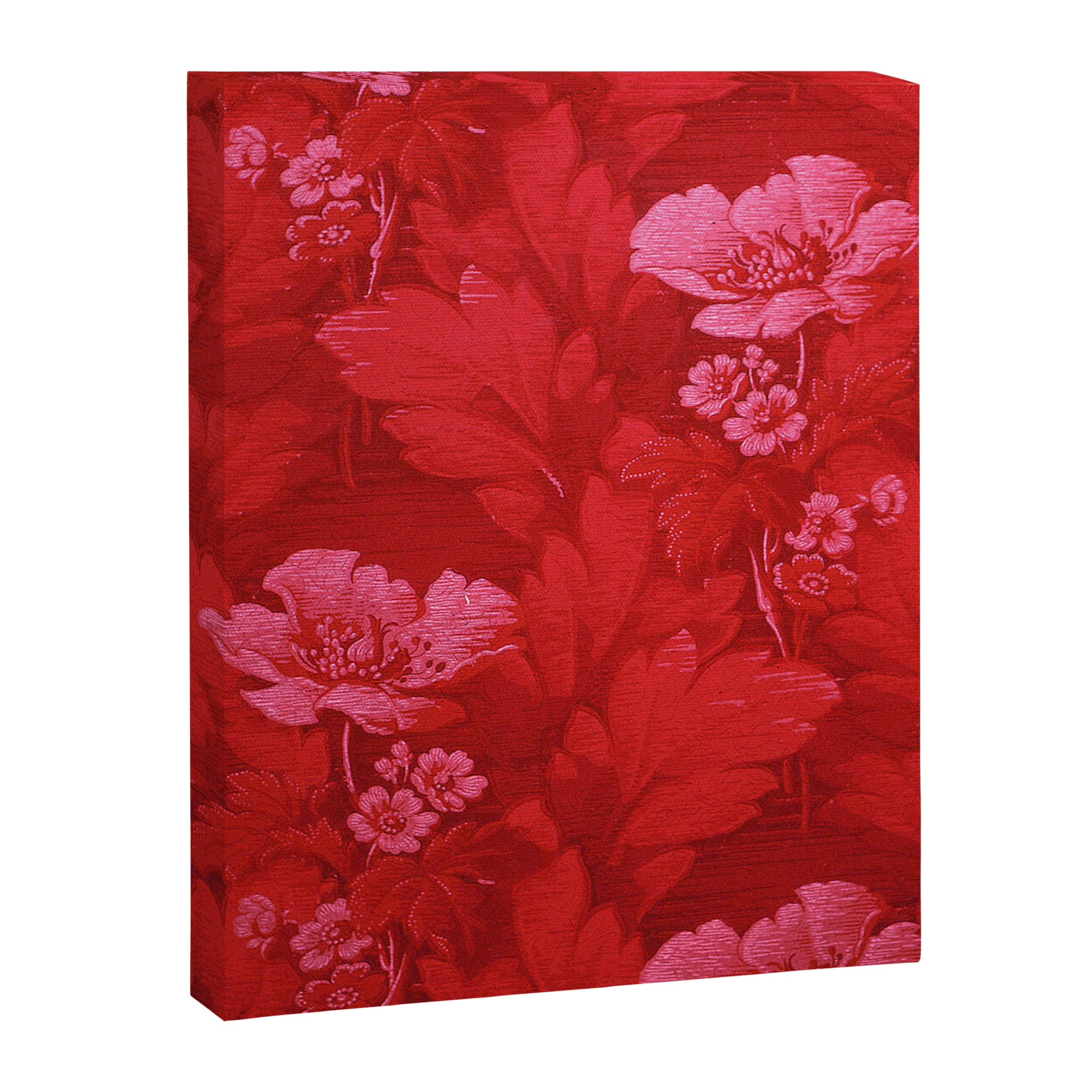 Antique Red Flower Pattern Canvas Print Gallery Image 6