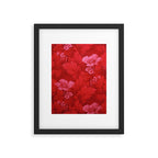 Antique Red Flower Pattern Framed Art Print Gallery Image 5