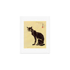 Aoyama Masaharu Black Skinny Cat Japanese Woodblock Print East Asian Art Art Print Gallery Image 1