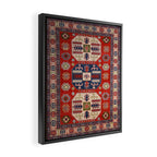 Arrow Spiral Kazak Handmade Rug Framed Canvas Print Gallery Image 2