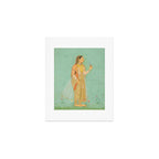 Artist Mughal Title Beauty Holding a Flower Place India Indian Miniature Painting  Art Print Gallery Image 1