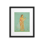 Artist Mughal Title Beauty Holding a Flower Place India Indian Miniature Painting  Framed Art Print Gallery Image 5