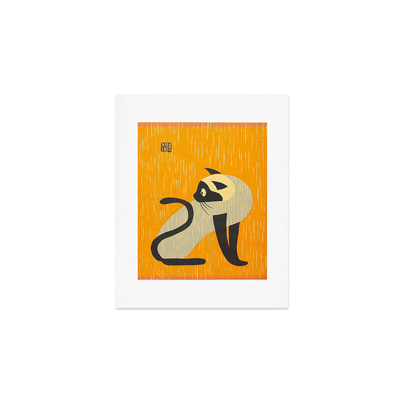 Asai Kiyoshi Japanese Woodblock Siamese Cat Midcounty Modern Art Art Print Gallery Image 1