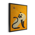 Asai Kiyoshi Japanese Woodblock Siamese Cat Midcounty Modern Art Framed Canvas Print Gallery Image 2