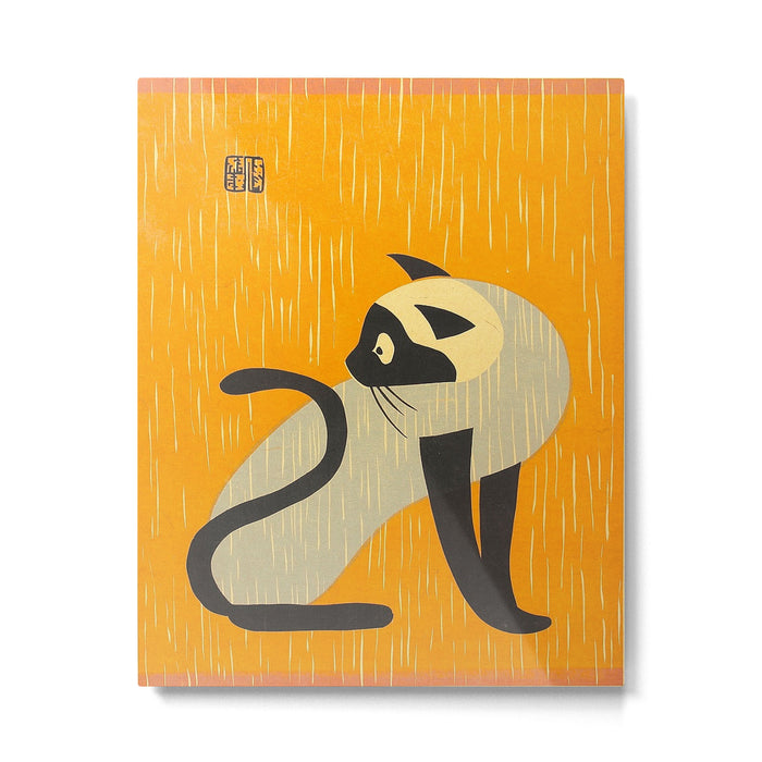 Asai Kiyoshi Japanese Woodblock Siamese Cat Midcounty Modern Art Metal Print Gallery Image 1