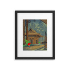 Asano Takeji Japanese Woodblock Print Vintage Mid Century Art Shinto Shrine Forest Framed Art Print Gallery Image 5