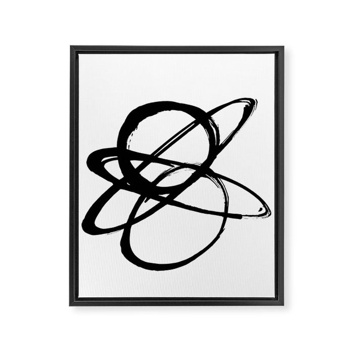 Astral Orbit White Background Framed Canvas Print Gallery Image 1
