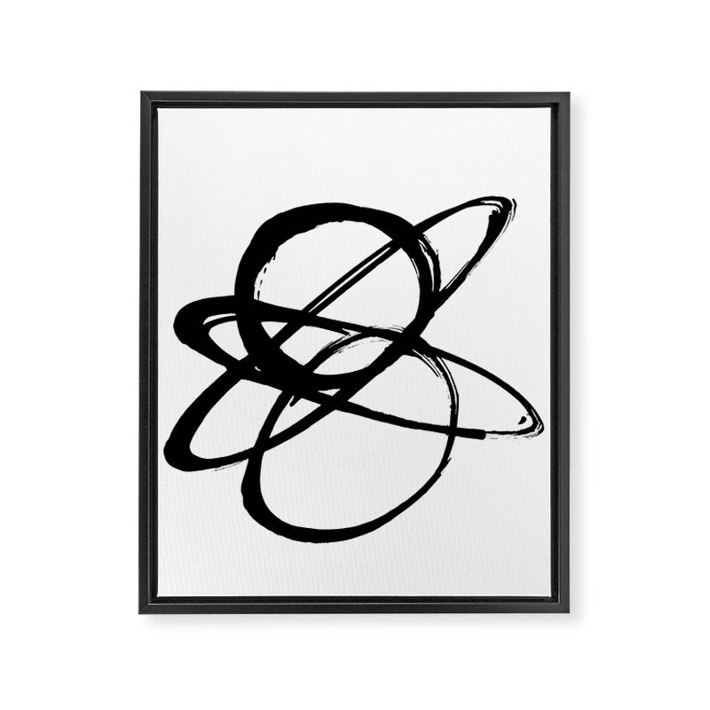 Astral Orbit White Background Framed Canvas Print Gallery Image 6