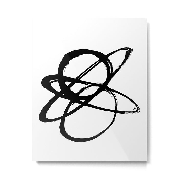 Astral Orbit White Background Metal Print Gallery Image 1