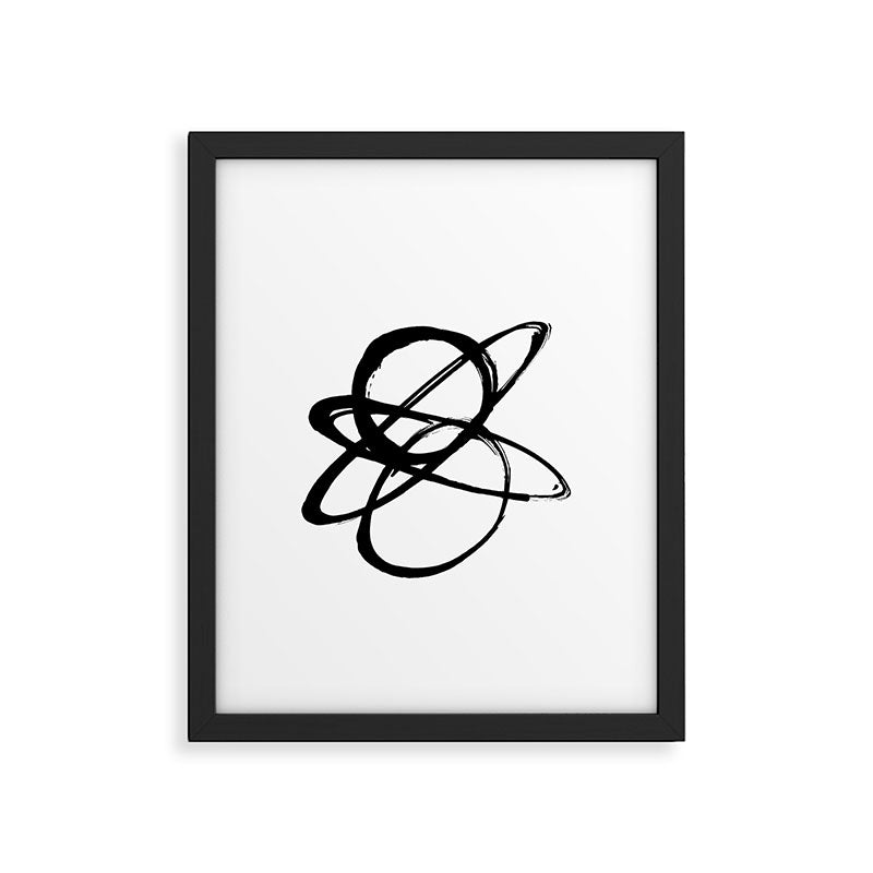 Astral Orbit White Background Framed Art Print Gallery Image 5