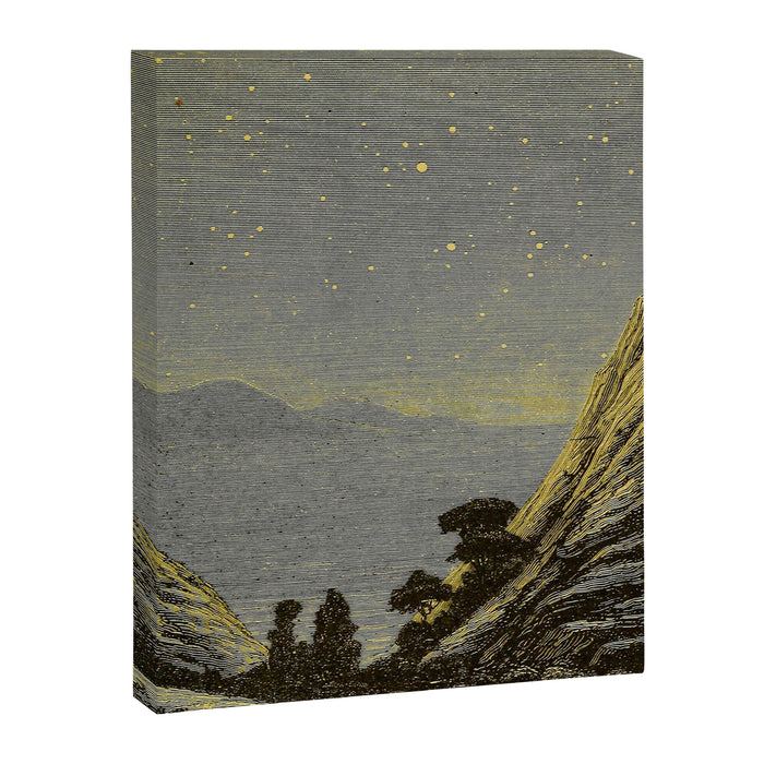 Astronomy for amateurs - 1904 Star Night Sky Landscape Canvas Print Gallery Image 1