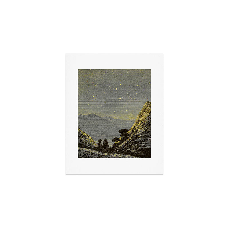 Astronomy for amateurs - 1904 Star Night Sky Landscape Art Print Gallery Image 1