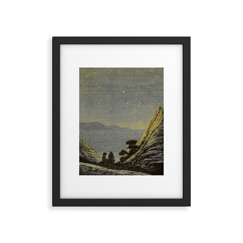 Astronomy for amateurs - 1904 Star Night Sky Landscape Framed Art Print Gallery Image 5