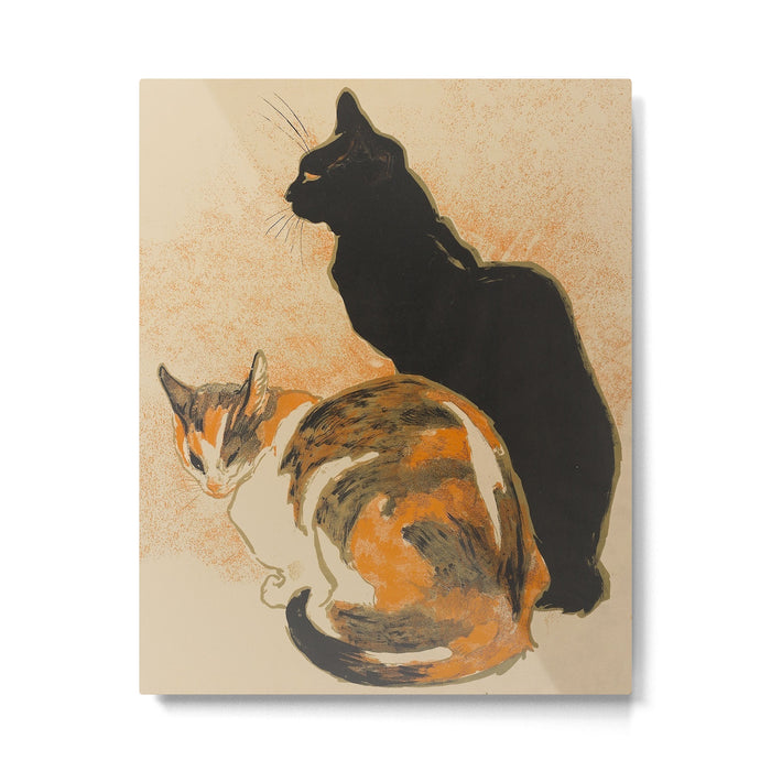 At the Bodiniere Théophile-Alexandre Steinlen 1894 Cat Ink Illustration Metal Print Gallery Image 1
