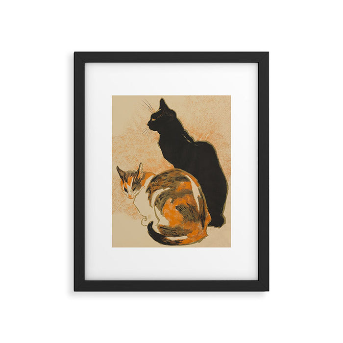 At the Bodiniere Théophile-Alexandre Steinlen 1894 Cat Ink Illustration Framed Art Print Gallery Image 1