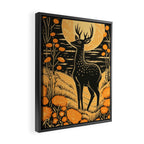 Autumn Moon Horned Deer Framed Canvas Print Gallery Image 2