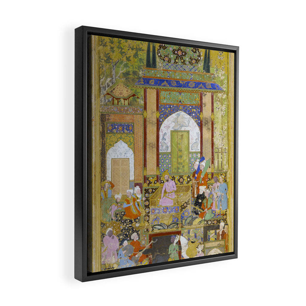  Babur receives a courtier Indian Mughal Art Framed Canvas Print Gallery Image 2