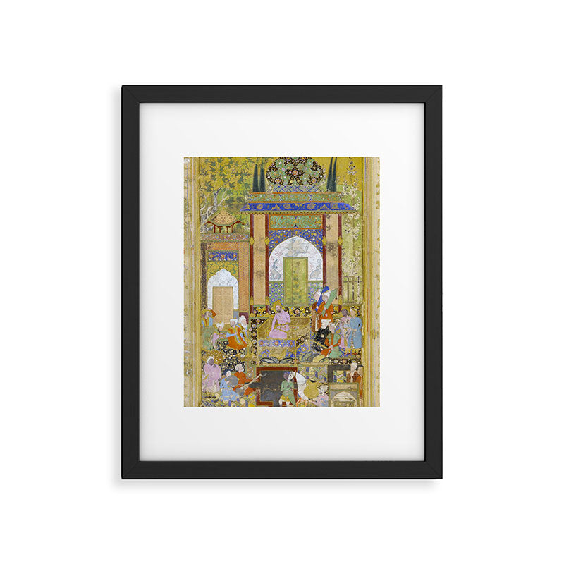  Babur receives a courtier Indian Mughal Art Framed Art Print Gallery Image 5