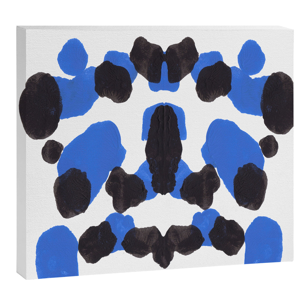 Baby Blue Inkblot Pattern Canvas Print Gallery Image 12