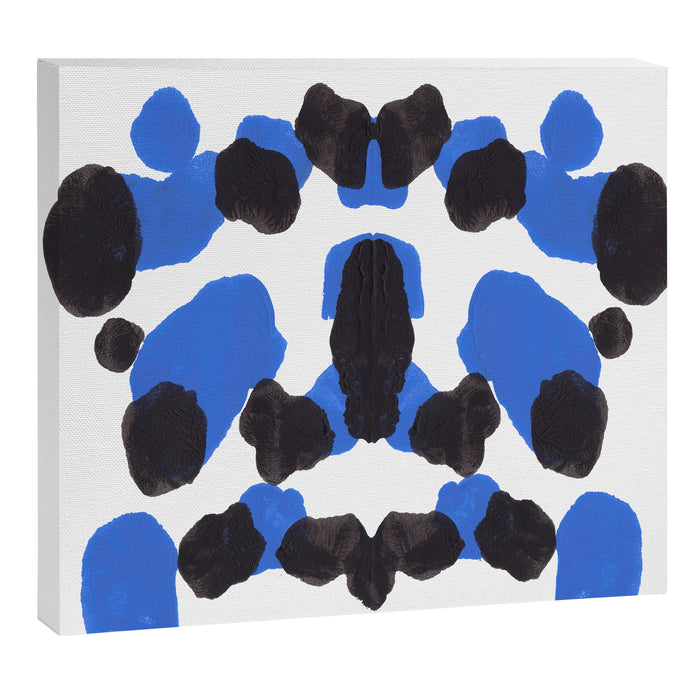 Baby Blue Inkblot Pattern Canvas Print Gallery Image 1