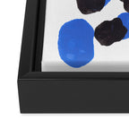 Baby Blue Inkblot Pattern Framed Canvas Print Gallery Image 3