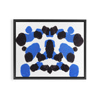 Baby Blue Inkblot Pattern Framed Canvas Print Gallery Image 2