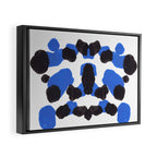 Baby Blue Inkblot Pattern Framed Canvas Print Gallery Image 6