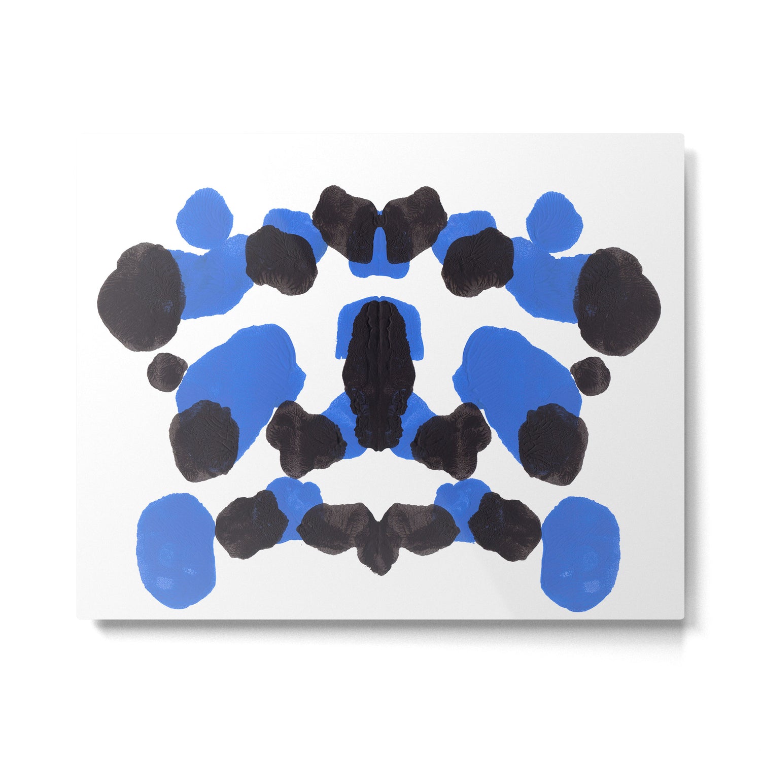 Baby Blue Inkblot Pattern Metal Print Gallery Image 4