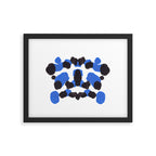 Baby Blue Inkblot Pattern Framed Art Print Gallery Image 5