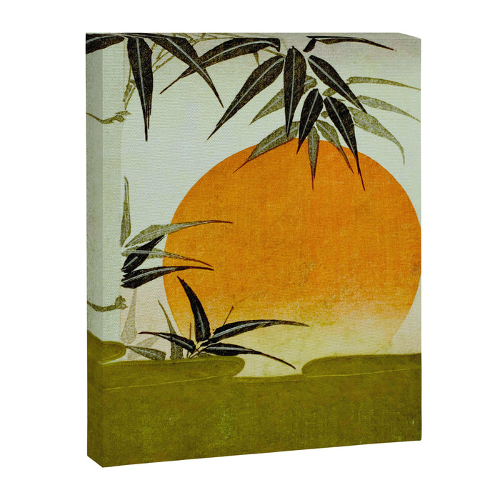 Bamboo and rising sun Date/ 1829 Artist/ Utagawa Kunimaru Japanese, 1793-1829 Vintage Japanese Woodblock Print East Asian Cultural Antique Art  Canvas Print Gallery Image 1