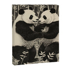 Bamboo Panda Dancing Pair Canvas Print Gallery Image 6