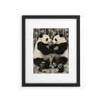 Bamboo Panda Dancing Pair Framed Art Print Gallery Image 5
