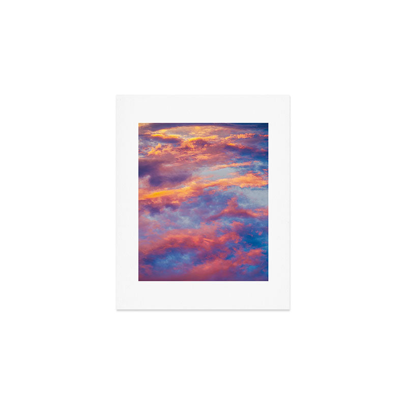 Beautiful Pink Orange Blue Purple Cotton Candy Clouds Fairytale Sky Art Print Gallery Image 1