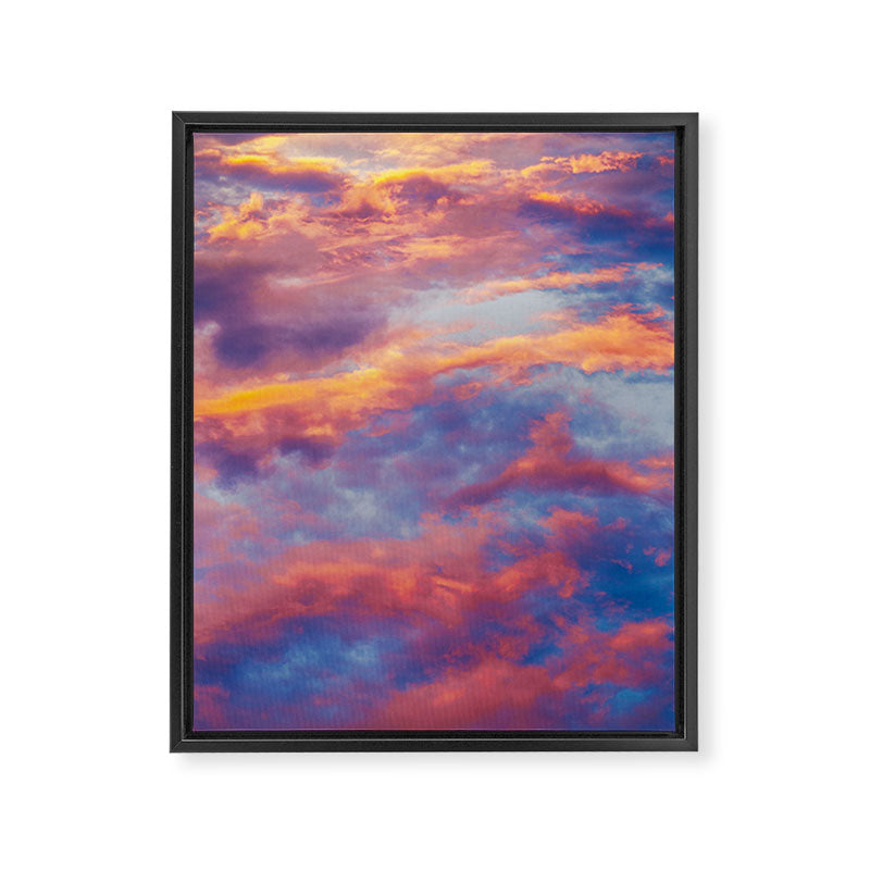 Beautiful Pink Orange Blue Purple Cotton Candy Clouds Fairytale Sky Framed Canvas Print Gallery Image 6