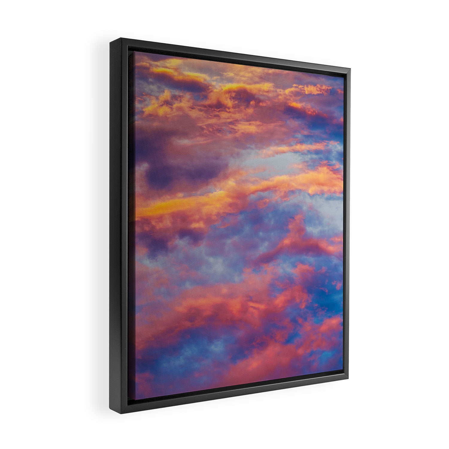 Beautiful Pink Orange Blue Purple Cotton Candy Clouds Fairytale Sky Framed Canvas Print Gallery Image 2