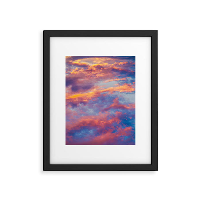 Beautiful Pink Orange Blue Purple Cotton Candy Clouds Fairytale Sky Framed Art Print Gallery Image 1