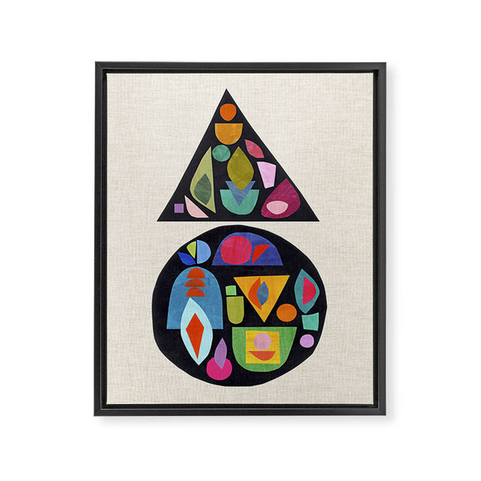 Bejeweled Compass Framed Canvas Print Gallery Image 1