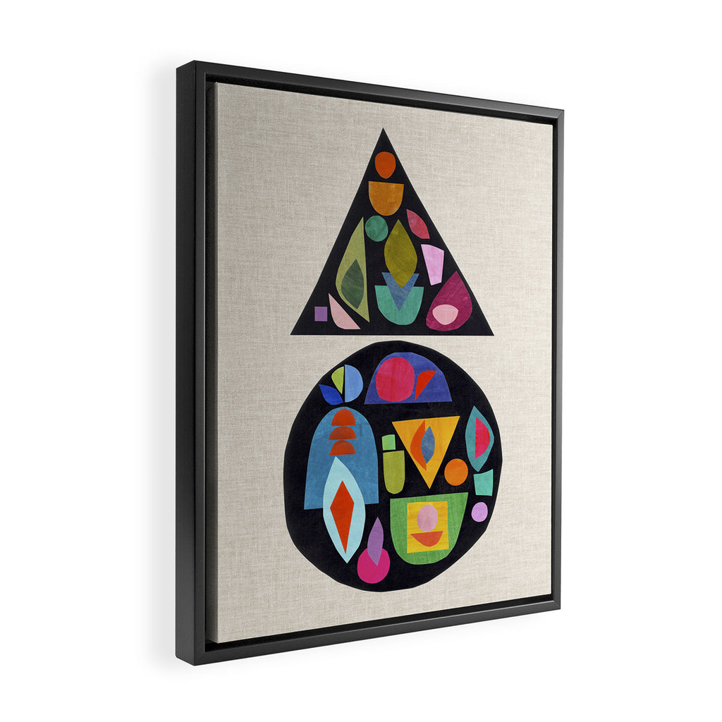 Bejeweled Compass Framed Canvas Print Gallery Image 2