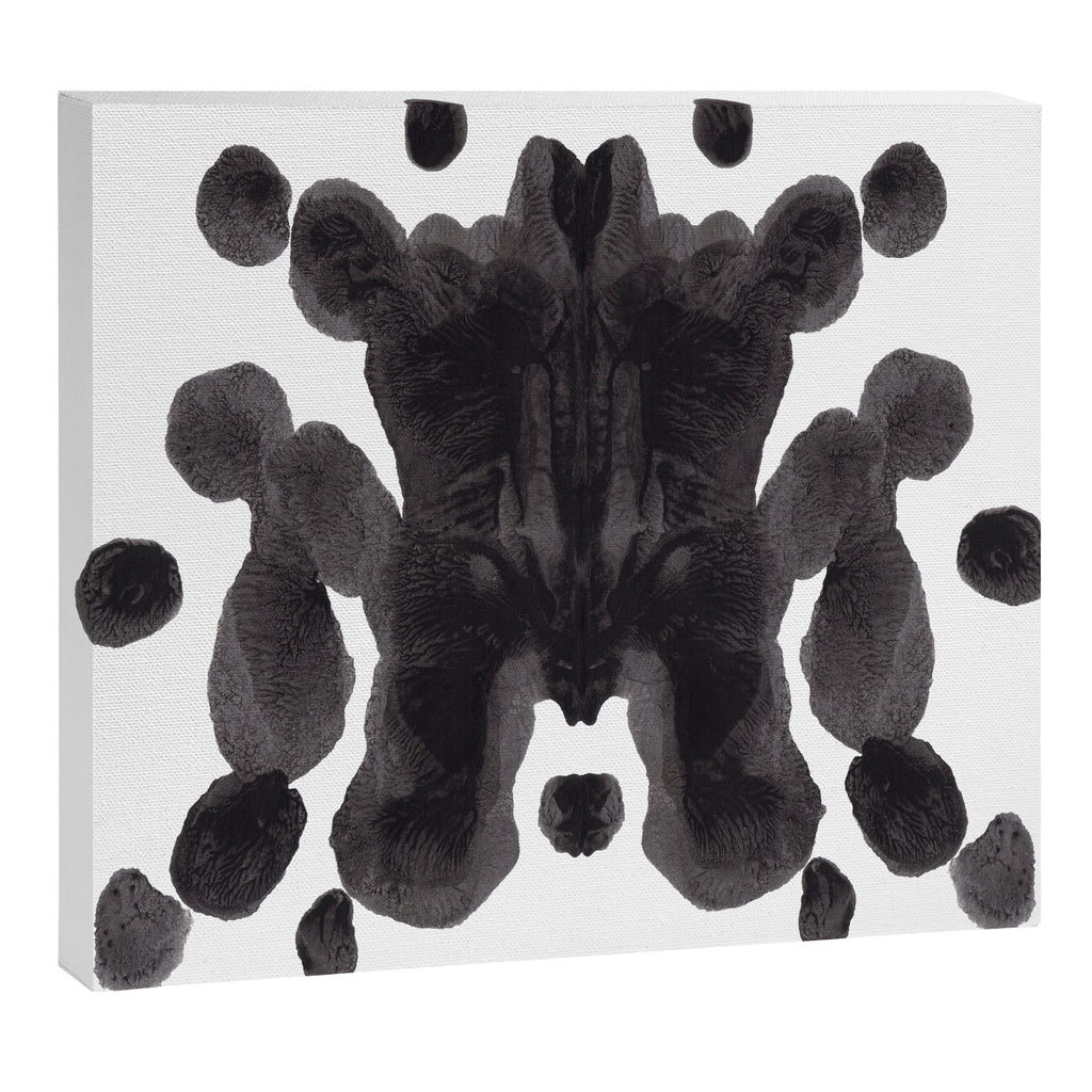 Black And White Inkblot Pattern Rorschach Test Canvas Print Gallery Image 12
