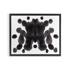 Black And White Inkblot Pattern Rorschach Test Framed Canvas Print Gallery Image 2