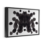Black And White Inkblot Pattern Rorschach Test Framed Canvas Print Gallery Image 6
