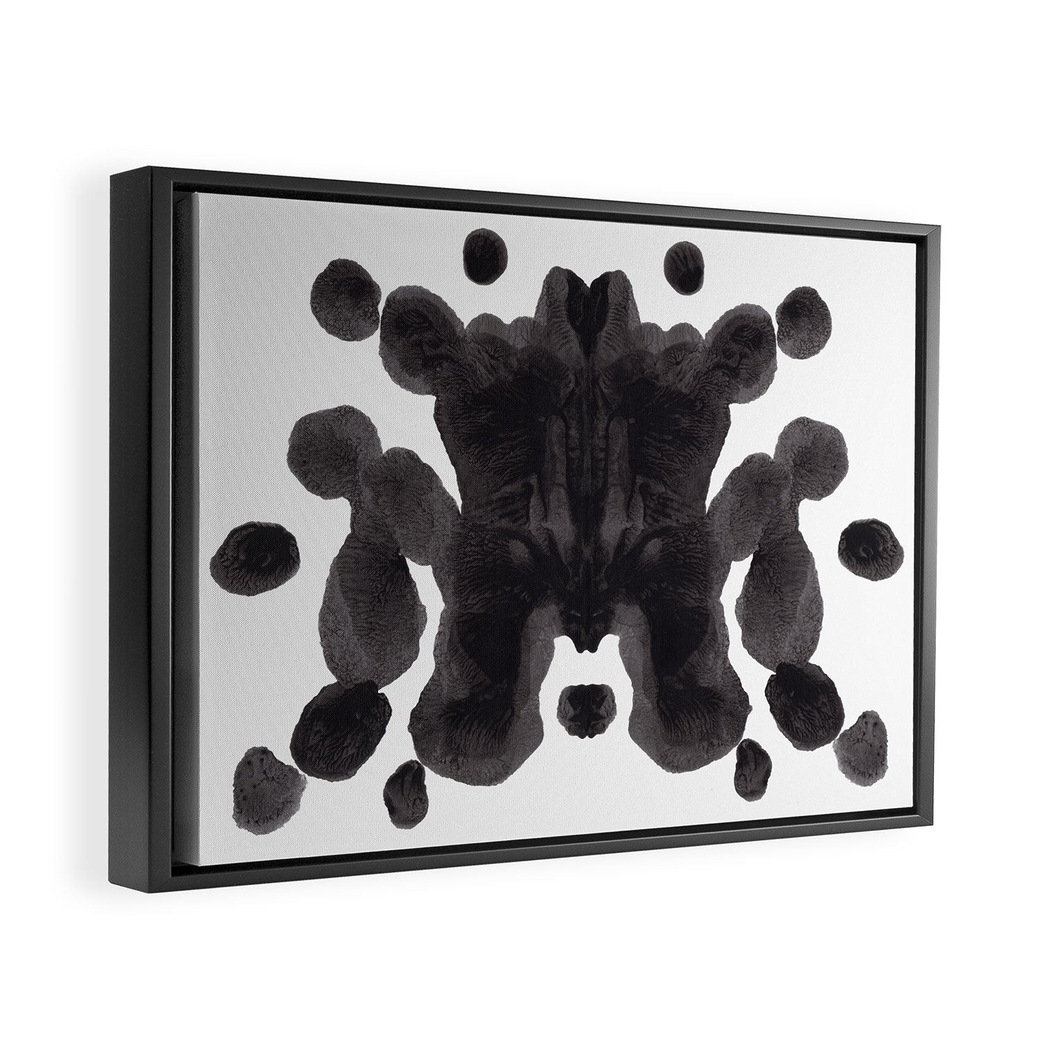Black And White Inkblot Pattern Rorschach Test Framed Canvas Print Gallery Image 6