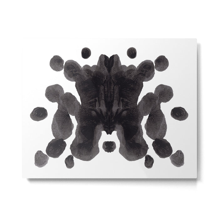 Black And White Inkblot Pattern Rorschach Test Metal Print Gallery Image 1