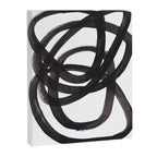 Black And White Minimalist Mid Century Abstract Ink Art Circle Swirls Black Circles Minimal Canvas Print Gallery Image 6