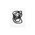 Black And White Minimalist Mid Century Abstract Ink Art Circle Swirls Black Circles Minimal Art Print Gallery Image 1